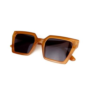 P10604 brown square pc/tr90 sunglasses