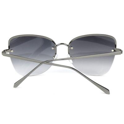 M10803 gray cat eye metal sunglasses
