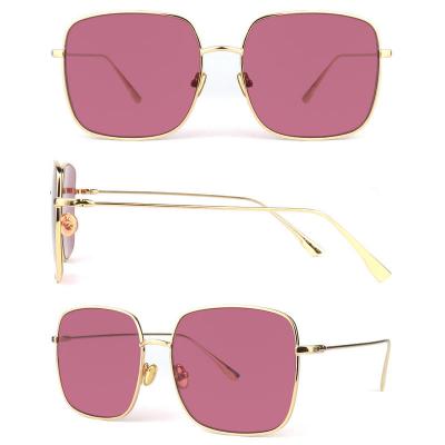 M10785 gold square metal sunglasses