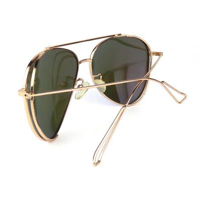 M10772 gold aviator metal sunglasses
