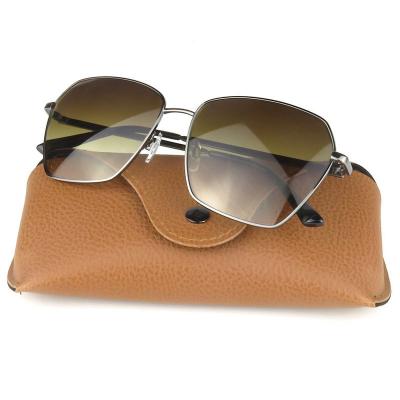 M10800 gray geometric metal sunglasses