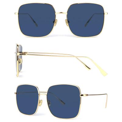 M10785 gold square metal sunglasses