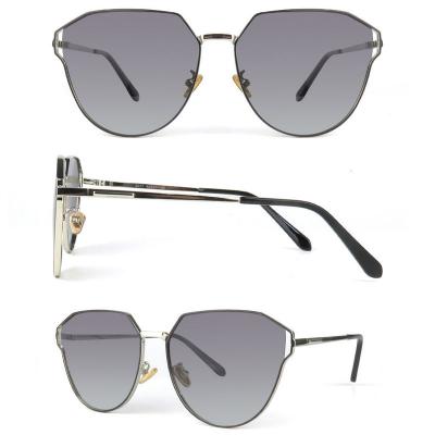 M10799 gray geometric metal sunglasses