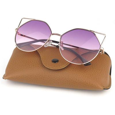 M10765 gold cat eye metal sunglasses
