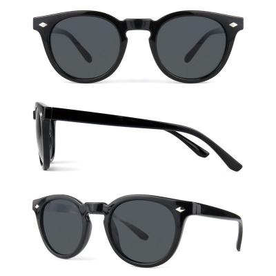 P10560 blue round pc/tr90 sunglasses