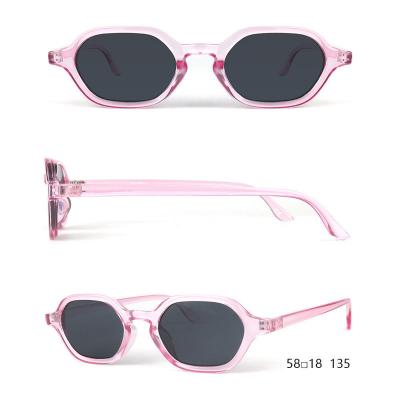 P10595 pink oval pc/tr90 sunglasses