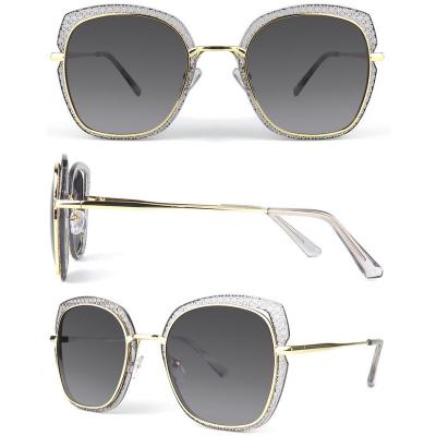 M10812 gold cat eye metal sunglasses