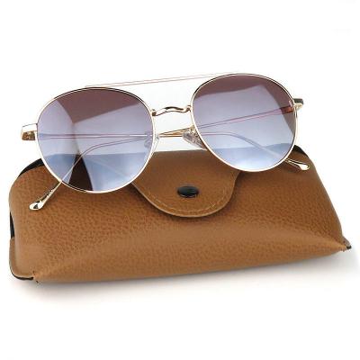 M10770 gold round metal sunglasses