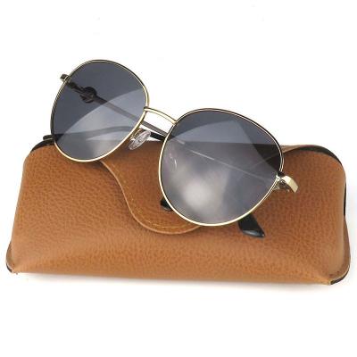 M10805 gold round metal sunglasses