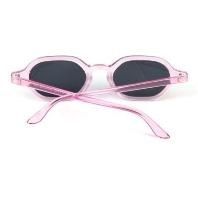 P10595 pink oval pc/tr90 sunglasses