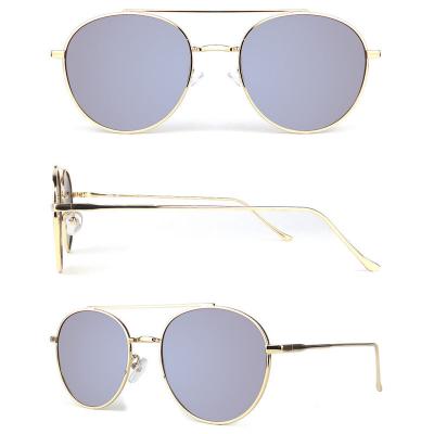 M10770 gold round metal sunglasses