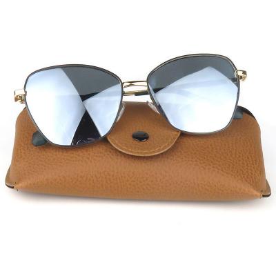 M10809 black cat eye metal sunglasses