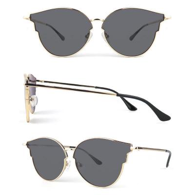 M10763 gold cat eye metal sunglasses