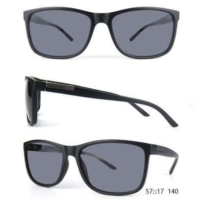 P10620 black square pc/tr90 sunglasses