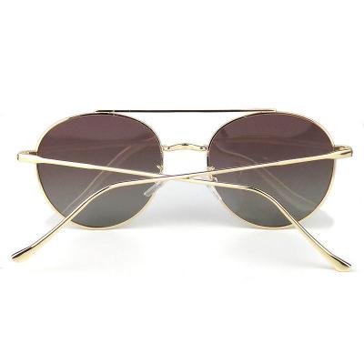 M10770 gold round metal sunglasses