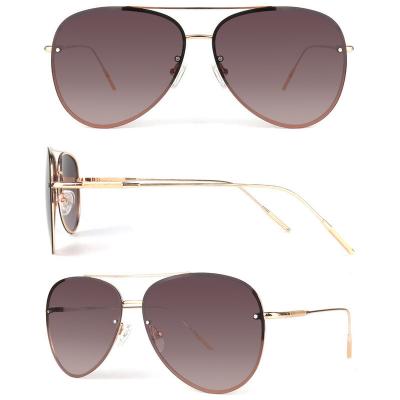 M10801 gold aviator metal sunglasses