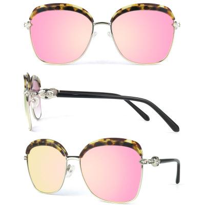 M10810 tortoise cat eye metal sunglasses