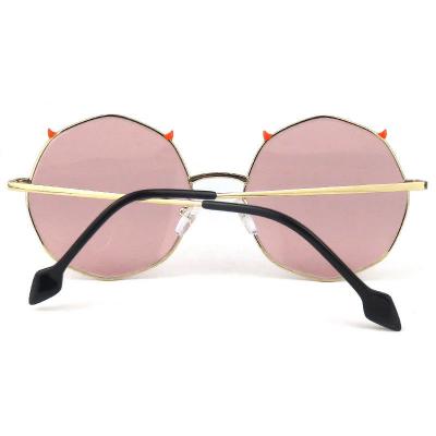 M10774 gold round metal sunglasses