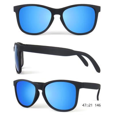 P10597 black square pc/tr90 sunglasses