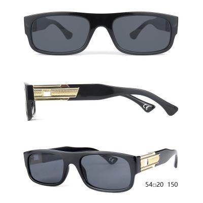 P10593 black rectangular pc/tr90 sunglasses