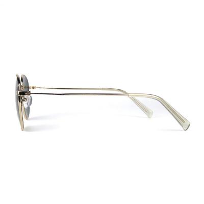 M10843 gold round metal sunglasses