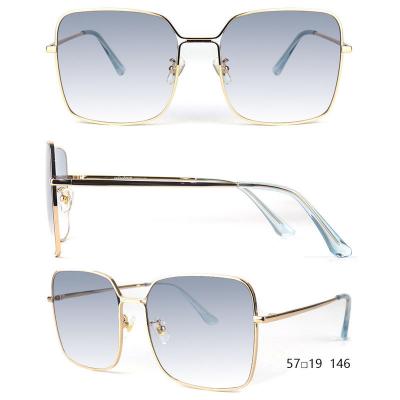 M10836 gold square metal sunglasses