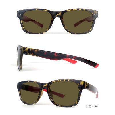 P10666 black rectangular pc/tr90 sunglasses