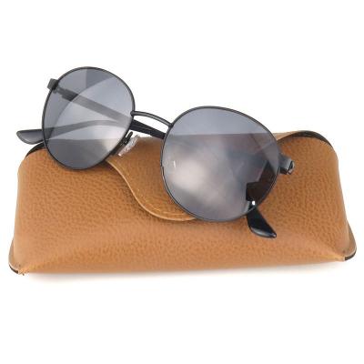 M10828 black round metal sunglasses