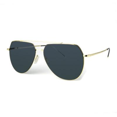 M10837 gold geometric metal sunglasses