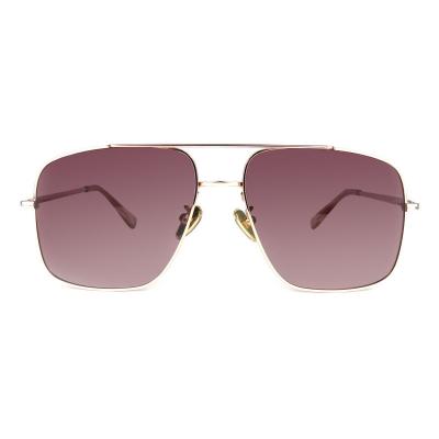 M10863 gold square metal sunglasses