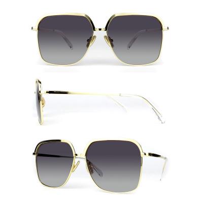 M10855 gold square metal sunglasses