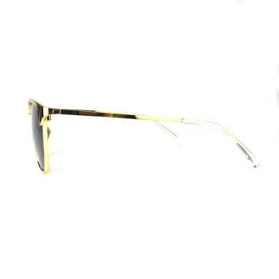 M10864 gold geometric metal sunglasses