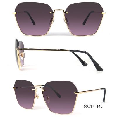 M10841 gold cat eye metal sunglasses