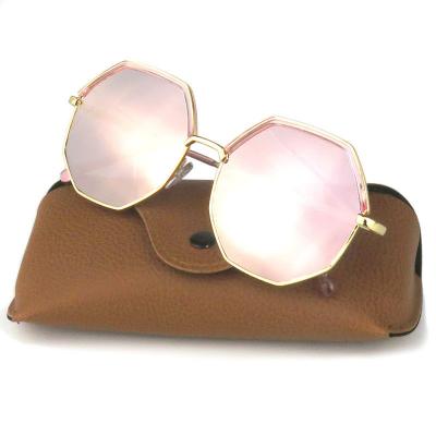 M10829 gold geometric metal sunglasses