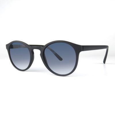 P10625 black round pc/tr90 sunglasses