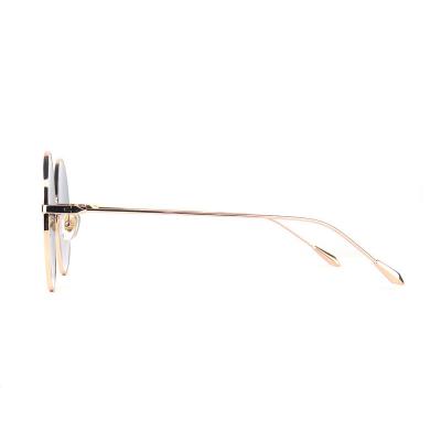 M10839 gold round metal sunglasses