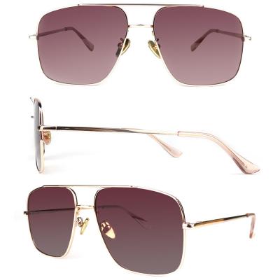 M10863 gold square metal sunglasses