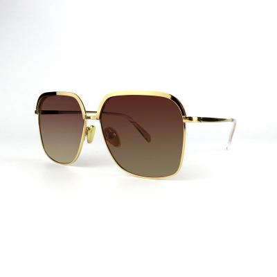 M10855 gold square metal sunglasses