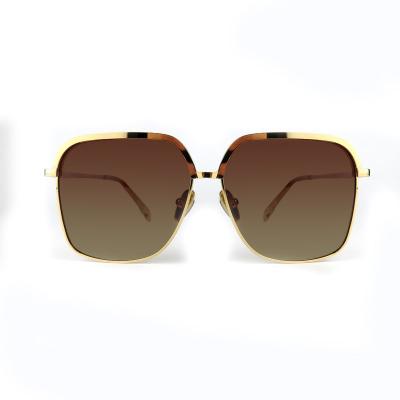 M10855 gold square metal sunglasses