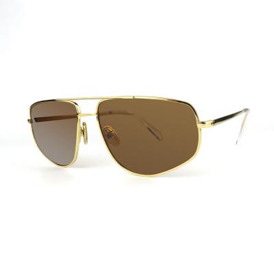 M10858 gold square metal sunglasses