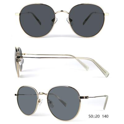 M10843 gold round metal sunglasses
