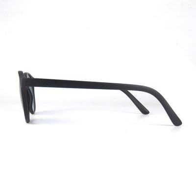 P10625 black round pc/tr90 sunglasses