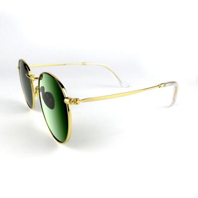 M10850 gold round metal sunglasses