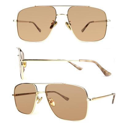 M10863 gold square metal sunglasses