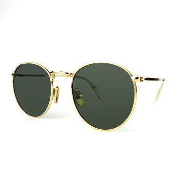 M10850 gold round metal sunglasses