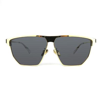M10864 gold geometric metal sunglasses
