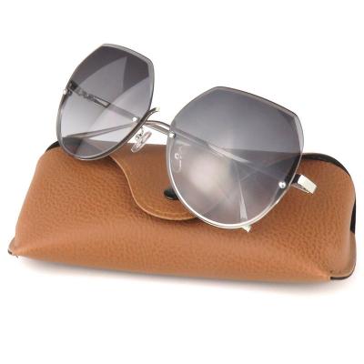 M10815 silver geometric metal sunglasses