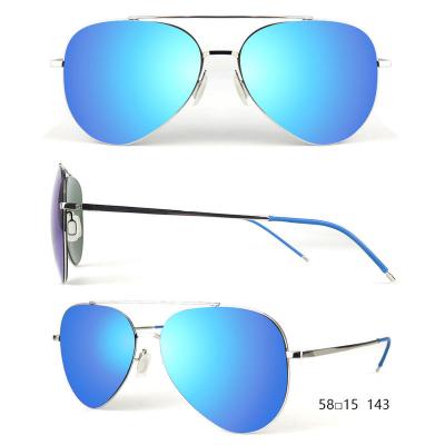 M10840 silver aviator metal sunglasses