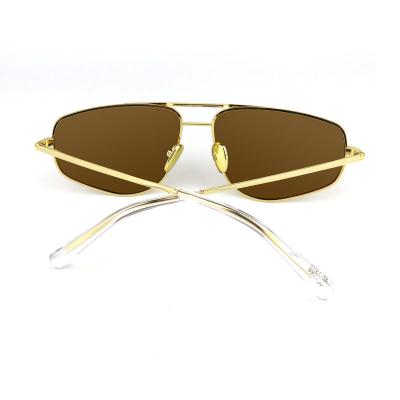 M10858 gold square metal sunglasses