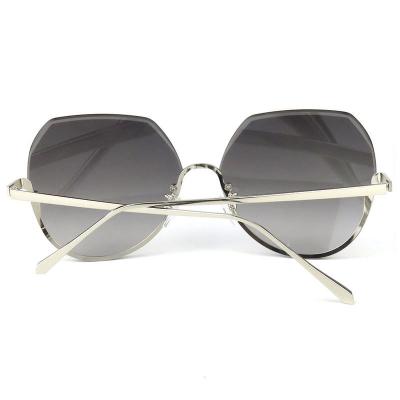 M10815 silver geometric metal sunglasses